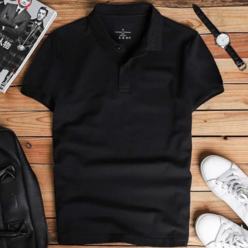 Áo Phông POLO CỔ BẺ, POLO TRƠN Nam, Dáng Ôm, thời trang cao cấp, chất cotton cực mát 4 màu trơn | BigBuy360 - bigbuy360.vn