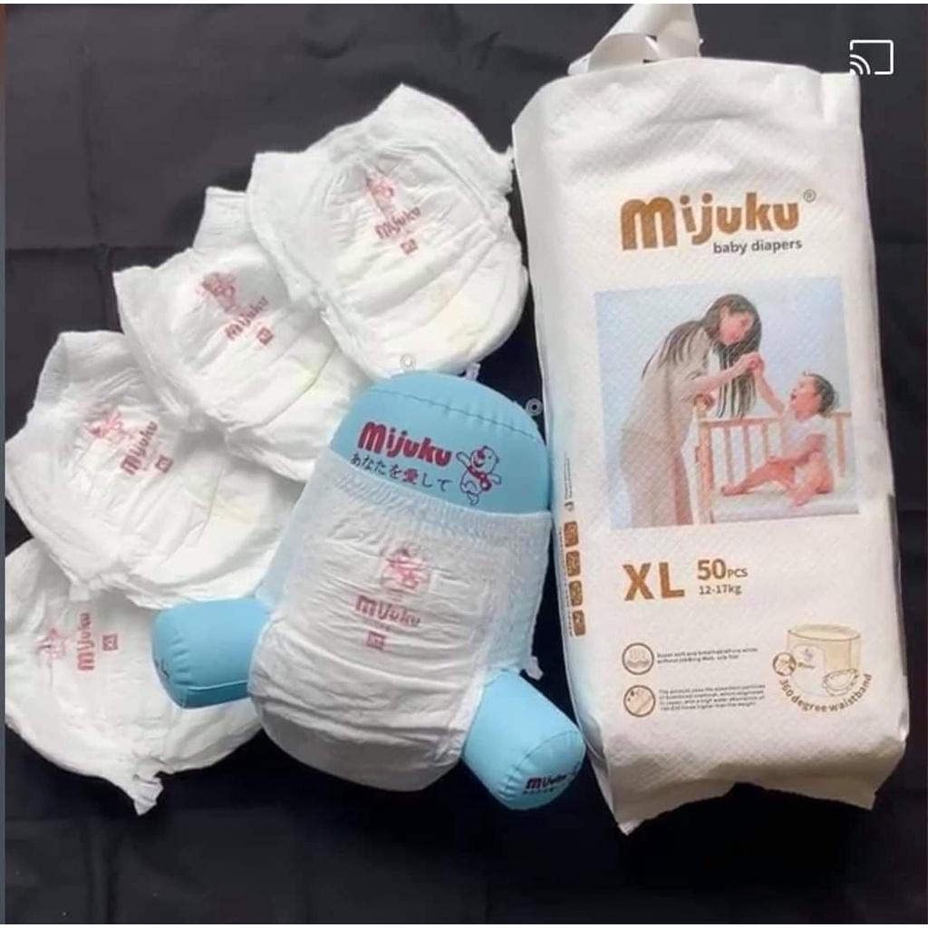 Tã/Bỉm dán Quần Mijuku Xuất Nhật 1 Bịch 50 Miếng Size M/L/XL/XXL/XXXL