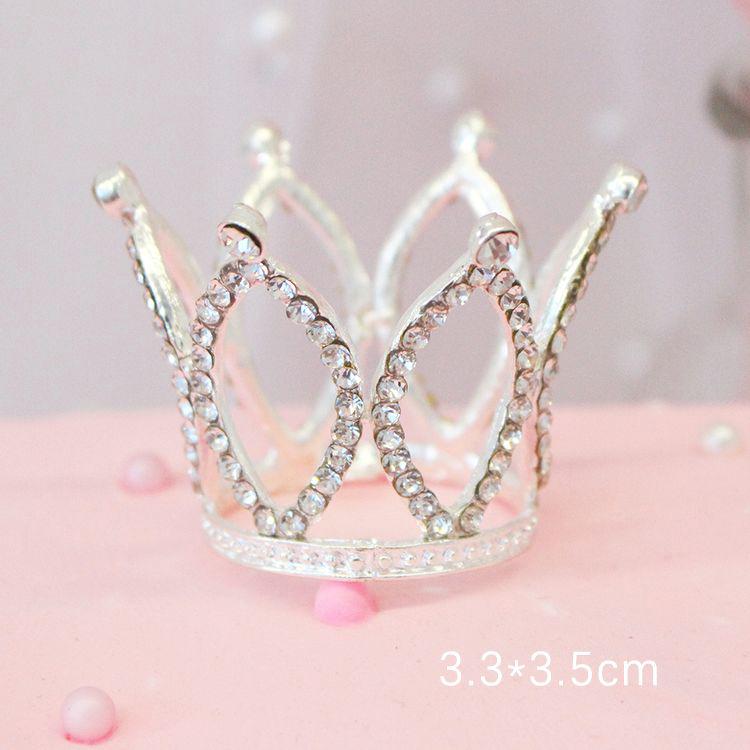 Trang trí vương miện mini bạc