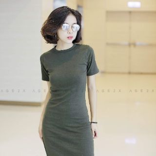 Đầm body xẻ tà AGE2X