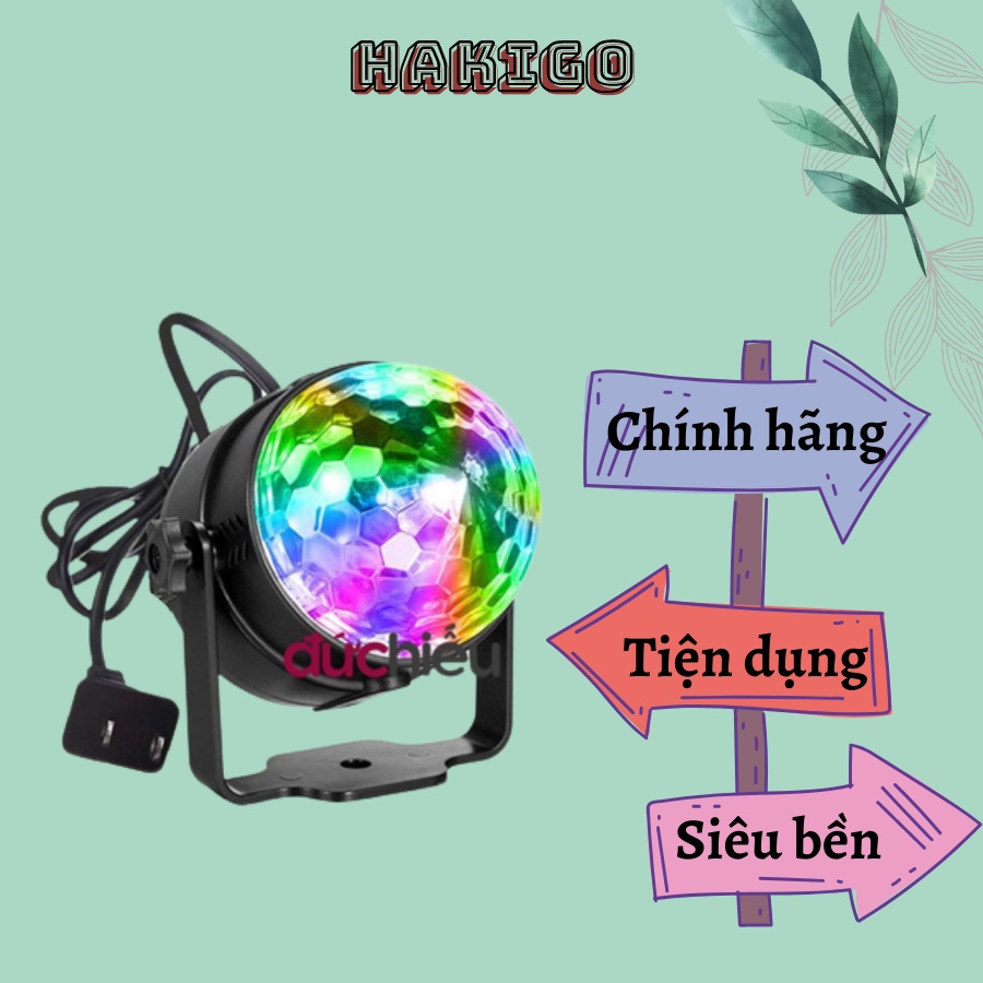 Đèn LED 7 màu vũ trường cảm ứng chớp theo nhạc, bóng đèn LED trụ, đèn LED xoay 7 màu sân khấu chớp theo nhạc