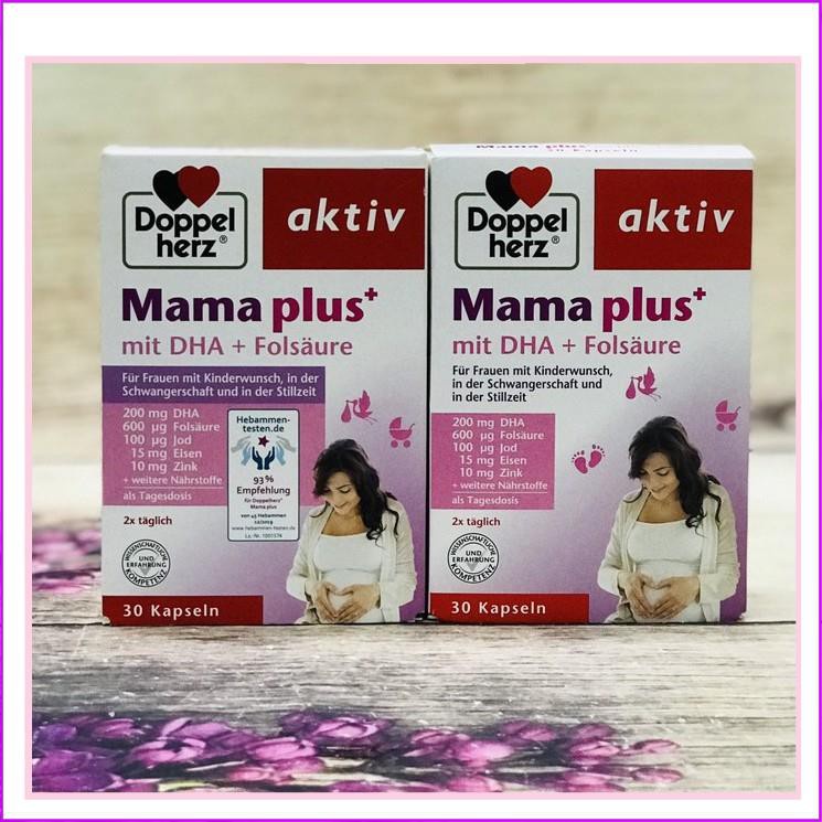 Doppelher Vitamin Tổng Hợp Bầu Mama Plus mit DHA + Flosaure 30 Viên