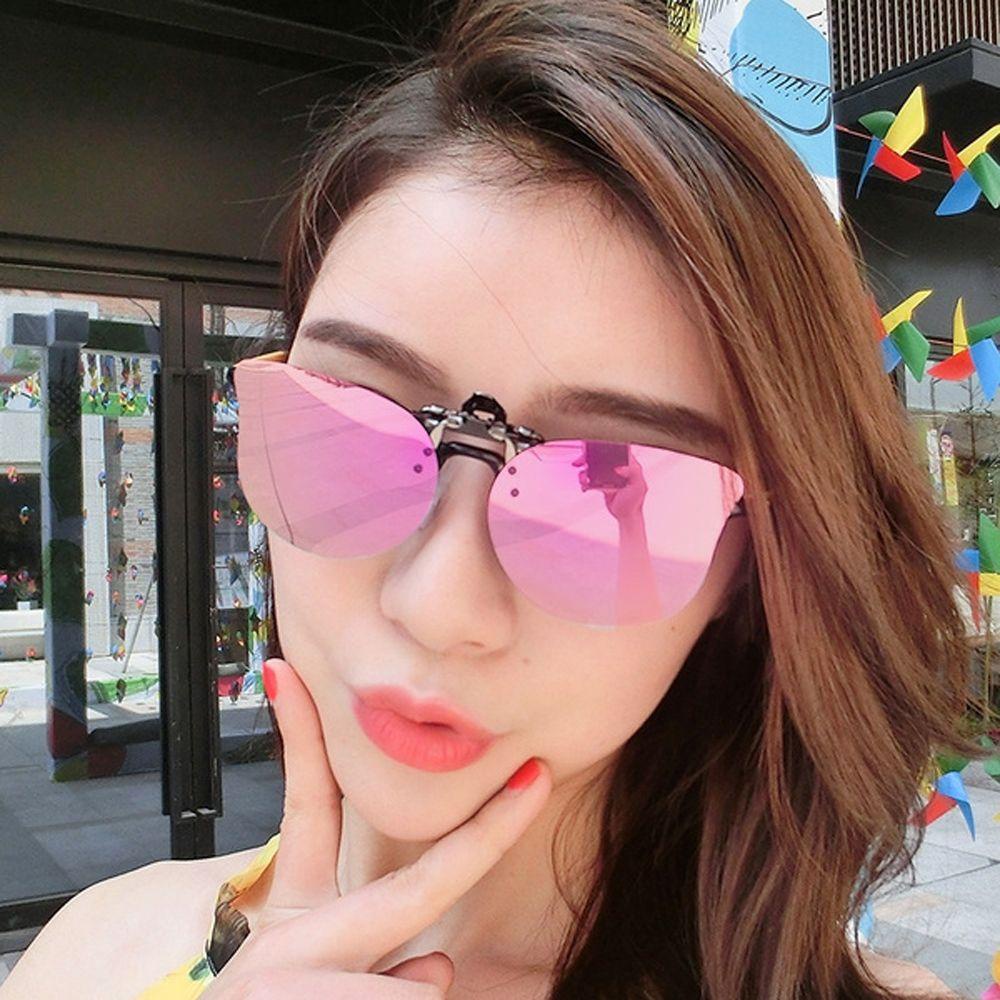 26EDIE Kính Mát Mắt Mèo Dạng Kẹp Phong Cách Vintage Thời Trang