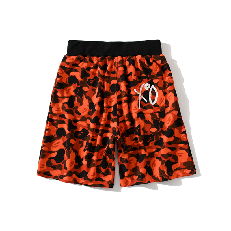 Quần short BAPE X XO họa tiết rằn ri phong cách cá tính dành cho nam nữ