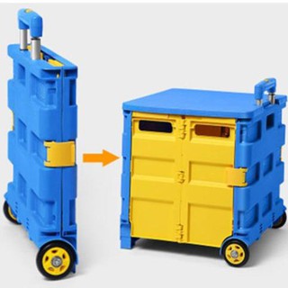 ⚡SIÊU PHẨM BỀN BỈ⚡Thùng Đựng Đồ Ô Tô Gấp Gọn Có Bánh Xe Kéo Tiện Dụng , vali kéo đa năng dùng đi siêu thị, kéo đồ nặng