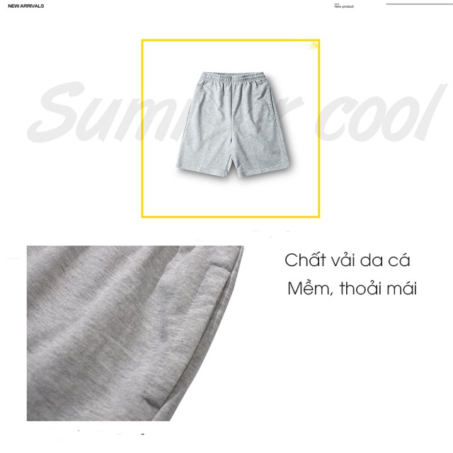 Quần Short/Sooc Ống Rộng Unisex  QS06 Quần Đùi Nam Nữ Thoải Mái Vận Động Màu Đen Xám Phong Cách Hàn Quốc QS06