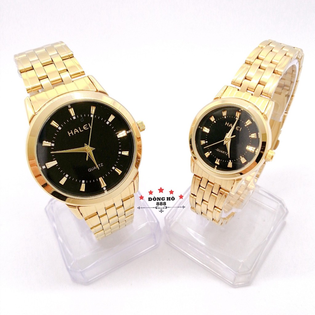 ĐỒNG HỒ NAM HALEI DÂY HỢP KIM CAO CẤP VÀNG ĐỒNG ĐẸP LONG LANH | BigBuy360 - bigbuy360.vn