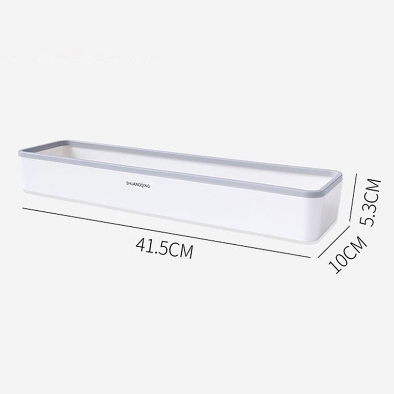 Giá kệ nhà tắm 41.5 * 10cm Kệ chữ nhật dán tường cao cấp, đa năng cho phòng tắm, nhà bếp / không cần khoan tường Kệ Đựng Đồ Nhà Vệ Sinh Dán Tường -Cao cấp, Cực đẹp