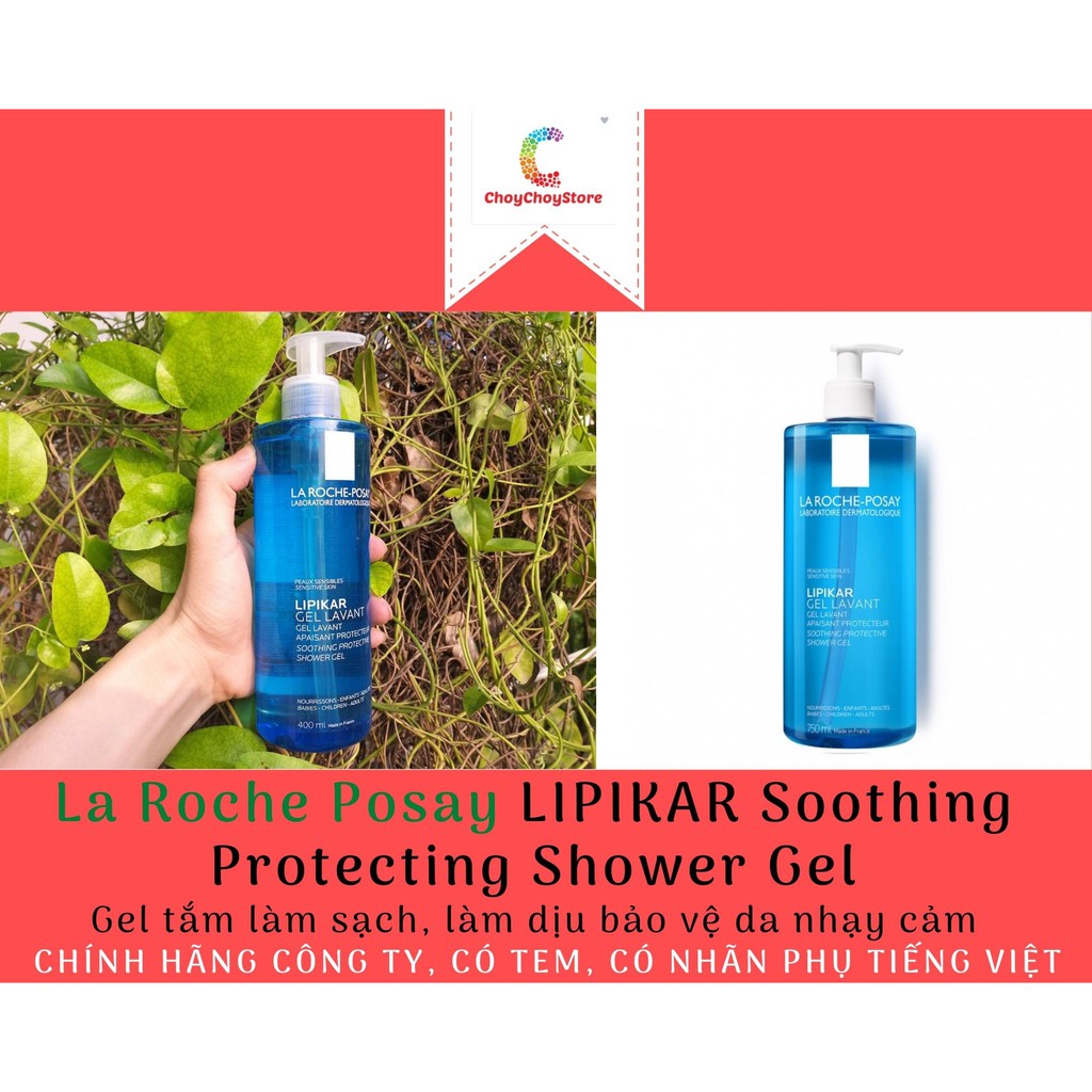 [TEM CTY] Gel tắm La Roche Posay LIPIKAR Soothing Protecting Shower Gel -  làm sạch, làm dịu bảo vệ da nhạy cảm