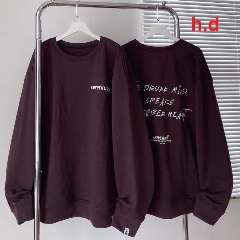 Áo Sweater Seveen Unisex nam nữ tay lỡ Oversize form rộngThời trang Thu đông ấm áp, nỉ cotton ko bai xù, cổ tròn