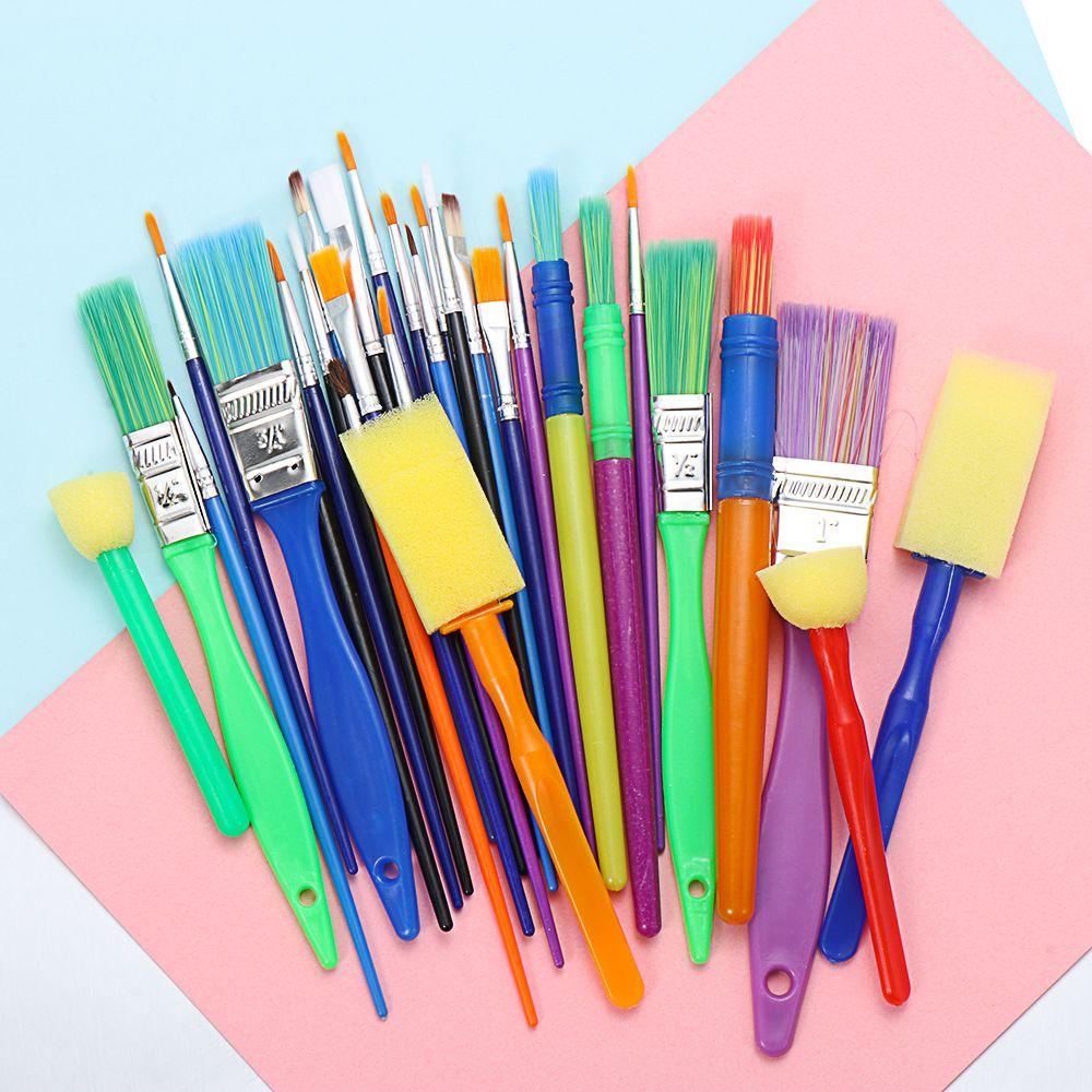 Set 1 / 30 Cọ Vẽ Tranh Sơn Dầu Sợi Nylon Mềm Mại Tiện Dụng