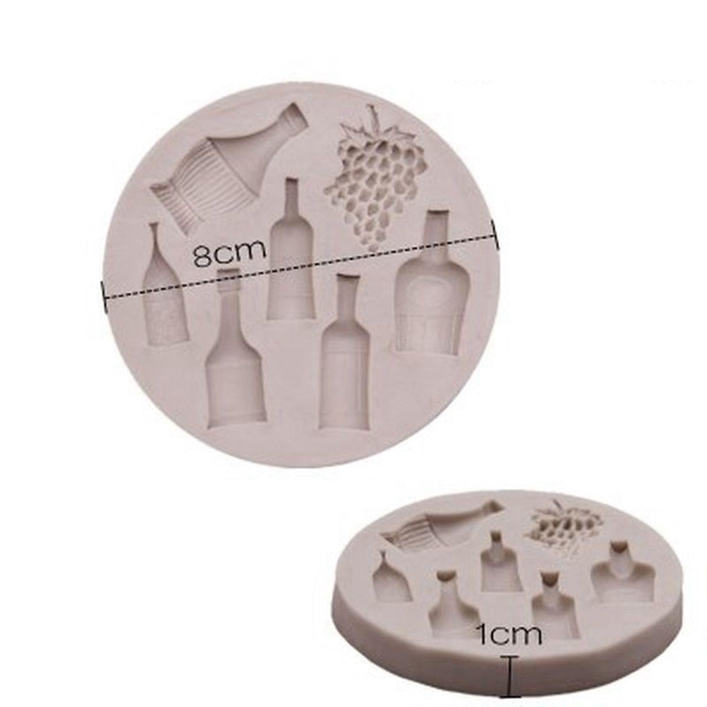 Khuôn Làm Bánh Kẹo Hình Chai Nho 3D DIY