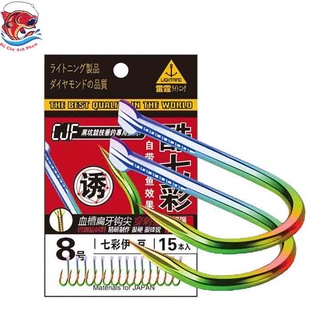 Combo 2 vỉ lưỡi câu cá lưỡi câu titan cjf 7 màu cao cấp lưỡi câu đài có ngạnh siêu bén