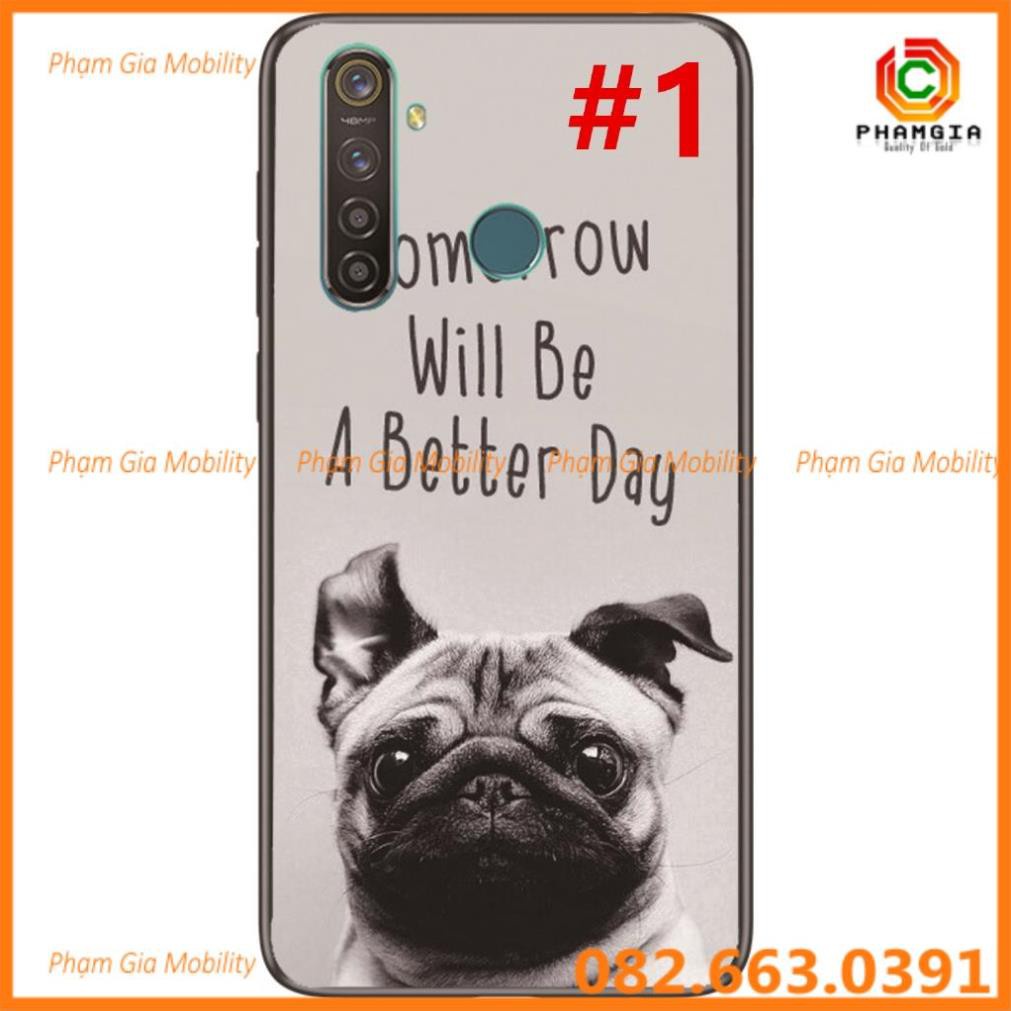 Ốp lưng hình tráng gương bóng đẹp thú cưng, chó mèo Realme 5i / Realme 5S / Realme 5 Pro / Realme Q/ Realme C3