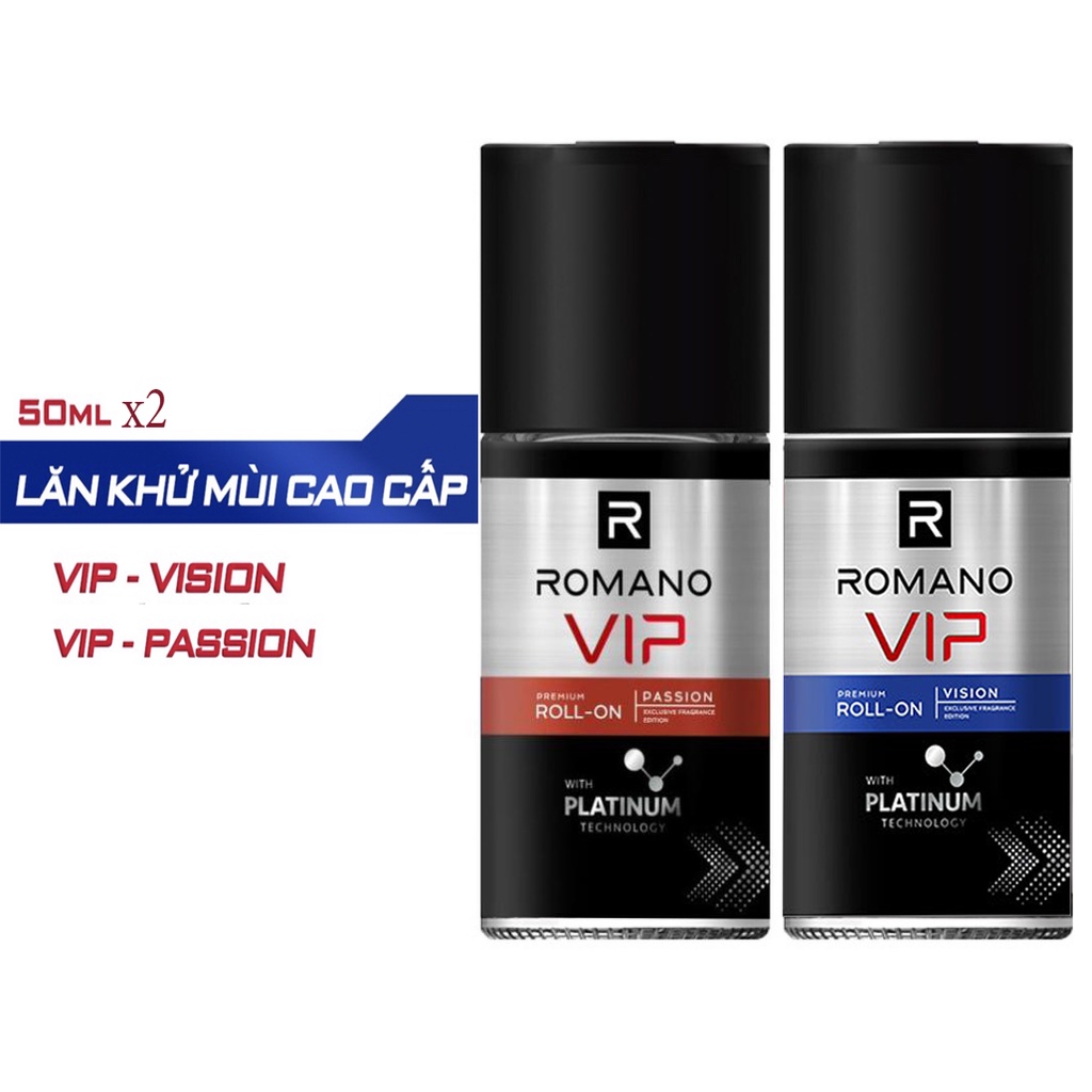 COMBO 2 lăn khử mùi Romano Vip Plantinum
