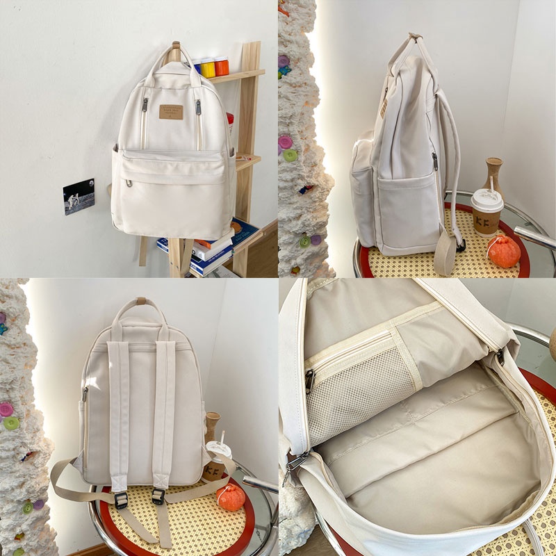 Ba Lô Đi Học Màu Trơn Thời Trang jp5