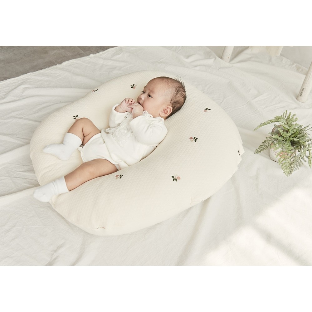 Gối chống trào ngược Rototo bebe cho bé – Cotton Lụa Cherry Hồng