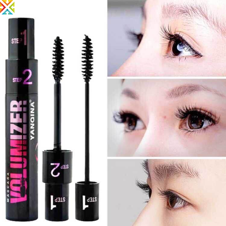 Mascara Trang Điểm Mắt Dạng Lỏng Lâu Trôi Chống Thấm Nước Và Mồ Hôi Tự Nhiên Hai Đầu Cọ Chuốt Dày Mi