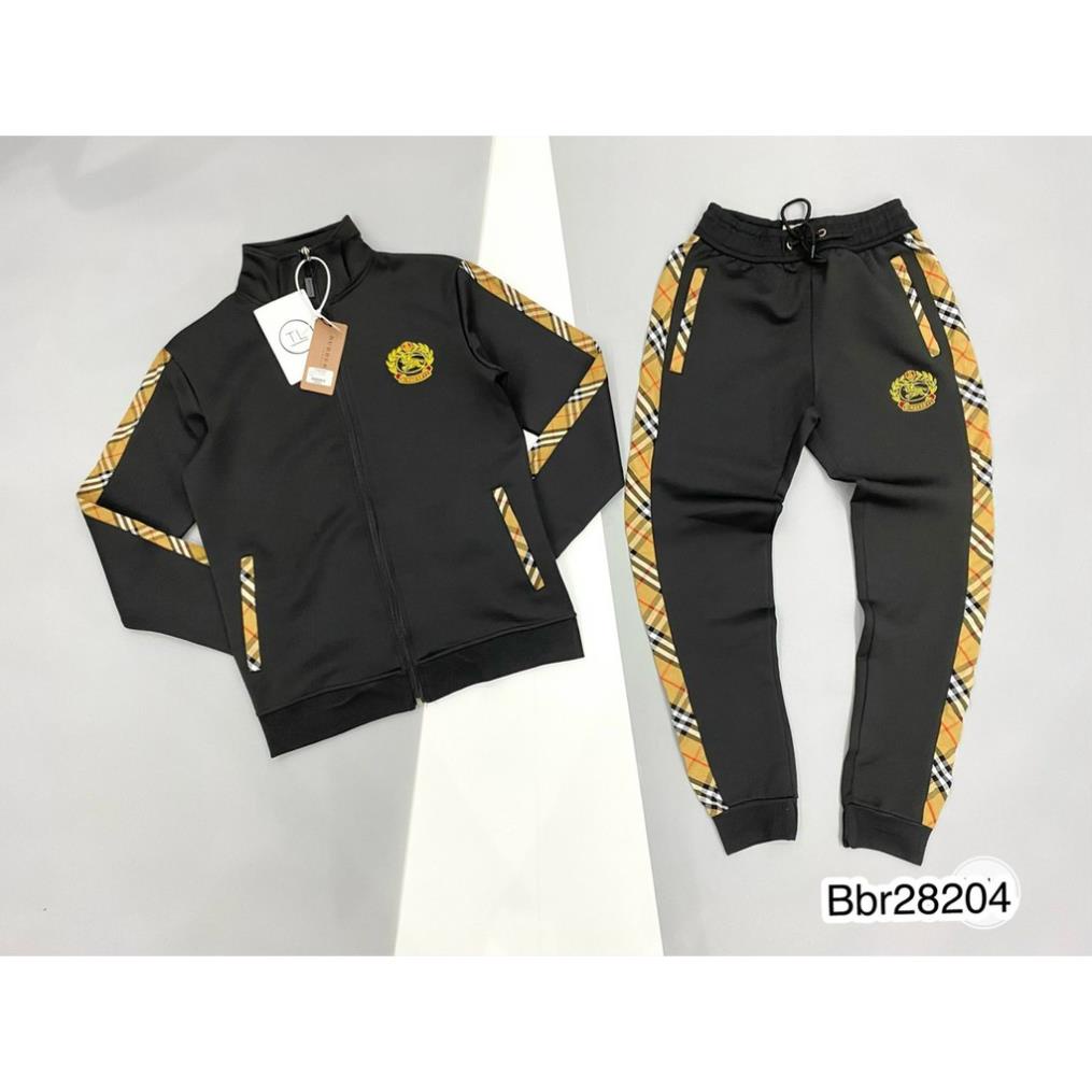 [Ảnh Thật] Bộ nỉ Nam BBR cổ cao logo thêu - Bộ Nam Thu Đông BBR