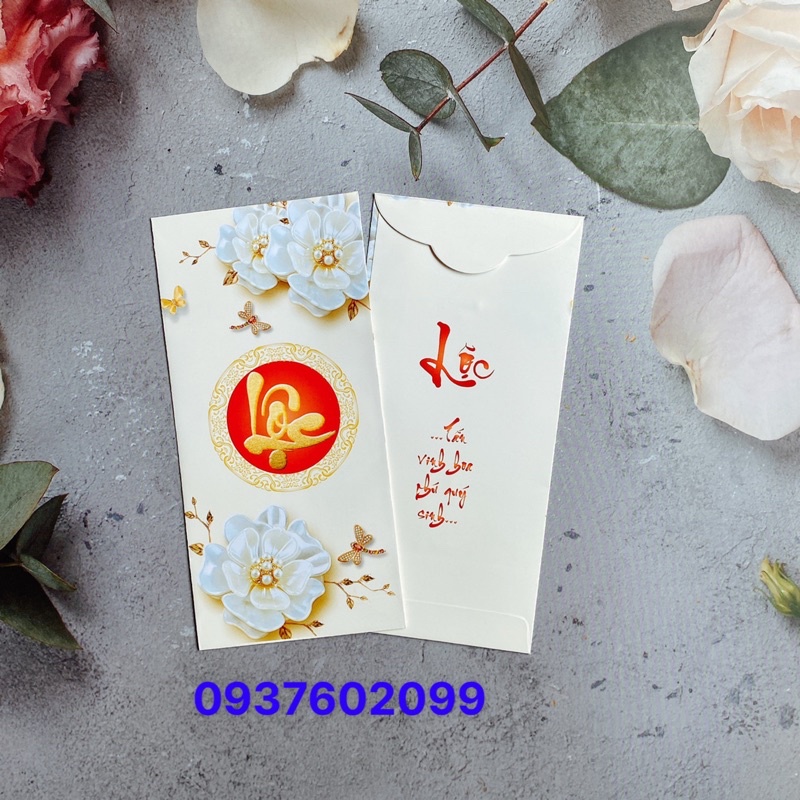 Xấp 10 bao lì xì Phúc Lộc Thọ mẫu 5D, bao lì xì 2024