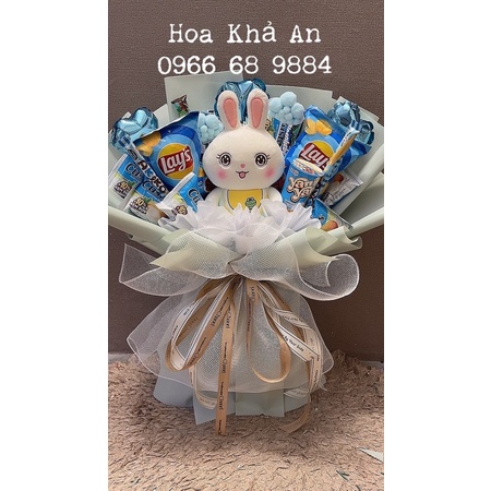 [Quà sinh nhật] Bó hoa bánh kẹo size 40x60cm cực xinh. Nhiều tông màu