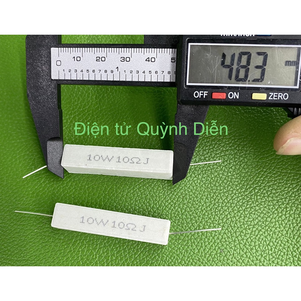 Combo 10 Trở Sứ 10W 10R Chân Đồng, Điện Trở Công Suất - linh kiện điện tử QUỲNH DIỄN