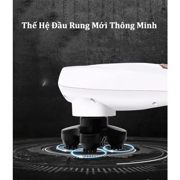 Máy Mát Xa Cổ Không Dây YT-1706AL, rung mạnh, bền bỉ, giảm đau nhức, Tặng 6 đầu massage toàn thân đa năng