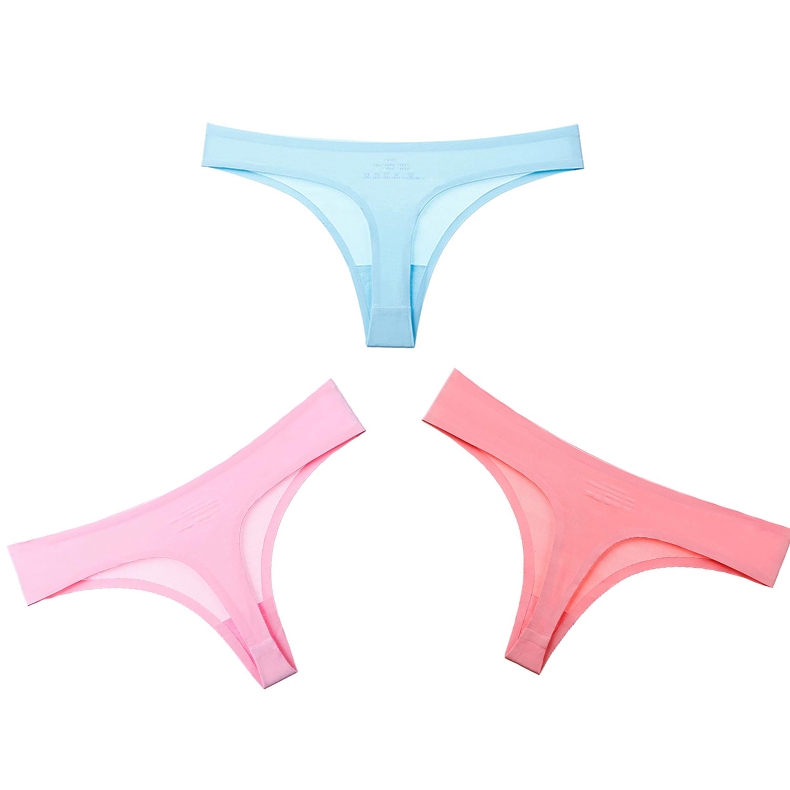 Women's Low Waist Lingerie Ice Silk Thong Sexy Breathable Seamless G String M-XXL | BigBuy360 - bigbuy360.vn