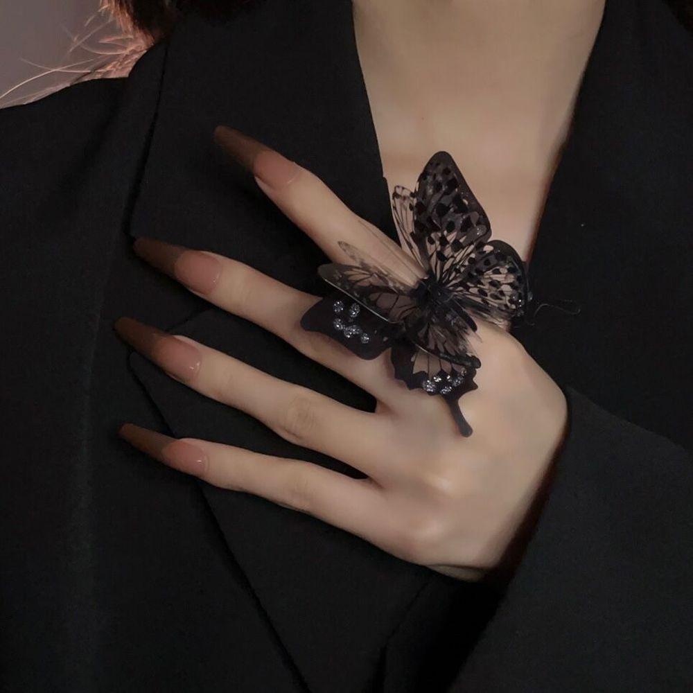 Nhẫn Hở Phong Cách gothic punk Cổ Điển Thời Trang Cho Nữ