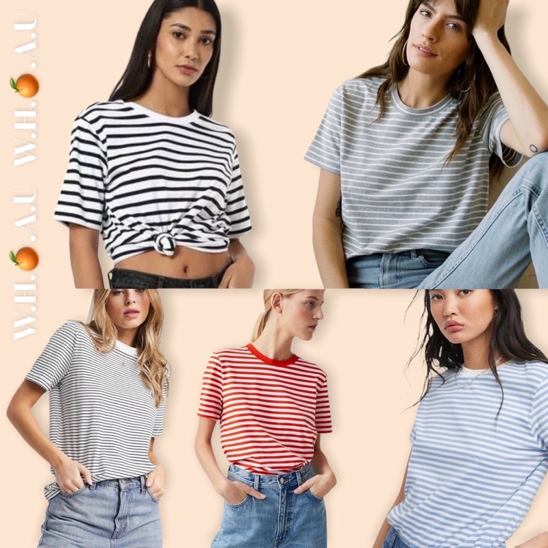 ÁO THUN SỌC TAY NGẮN