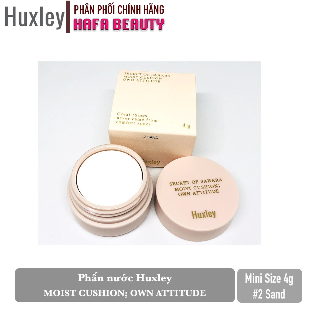 [Mini size #02 Sand] Phấn nước Huxley Moist Cushion ;  Own Attitude 4g
