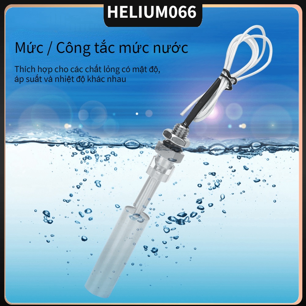 Mức / Công tắc mức nước Công tắc cảm biến nổi mức nước lỏng 304 Thép không gỉ 10mm Chủ đề nam DC0-110V Helium066