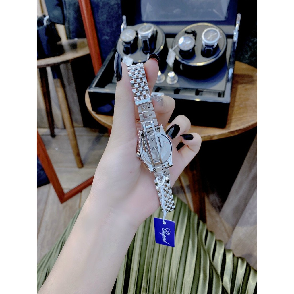 Đồng hồ nữ dây kim loại, đồng hồ chính hãng CHOPARD authentic full box, phiên bản đá Swarovski siêu cao cấp