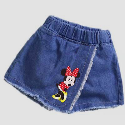 Quần Short Jean Giả Váy Cho Bé Gái Từ 2-8T