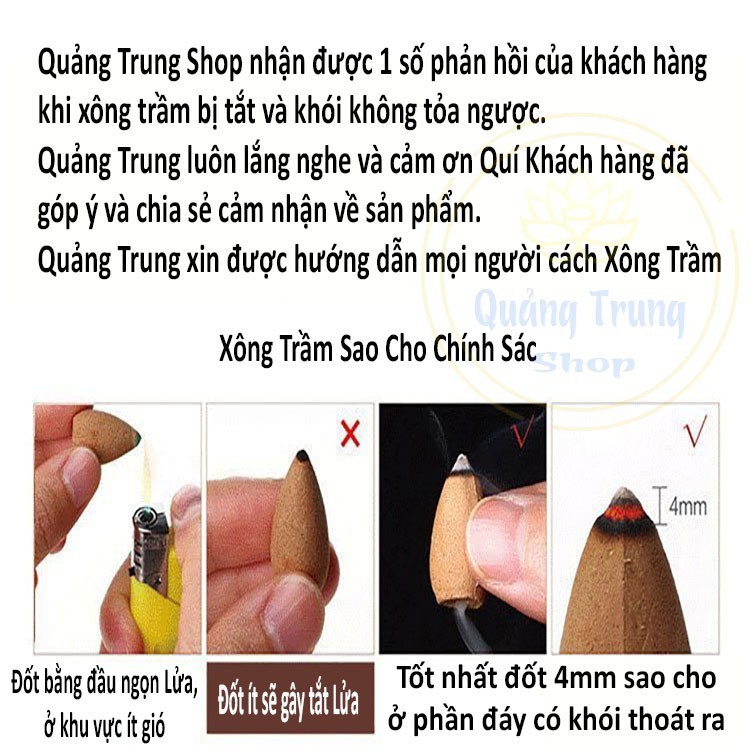 Nụ Trầm Hương 45 viên Khói Tỏa Ngược Mùi Thơm Tự Nhiên