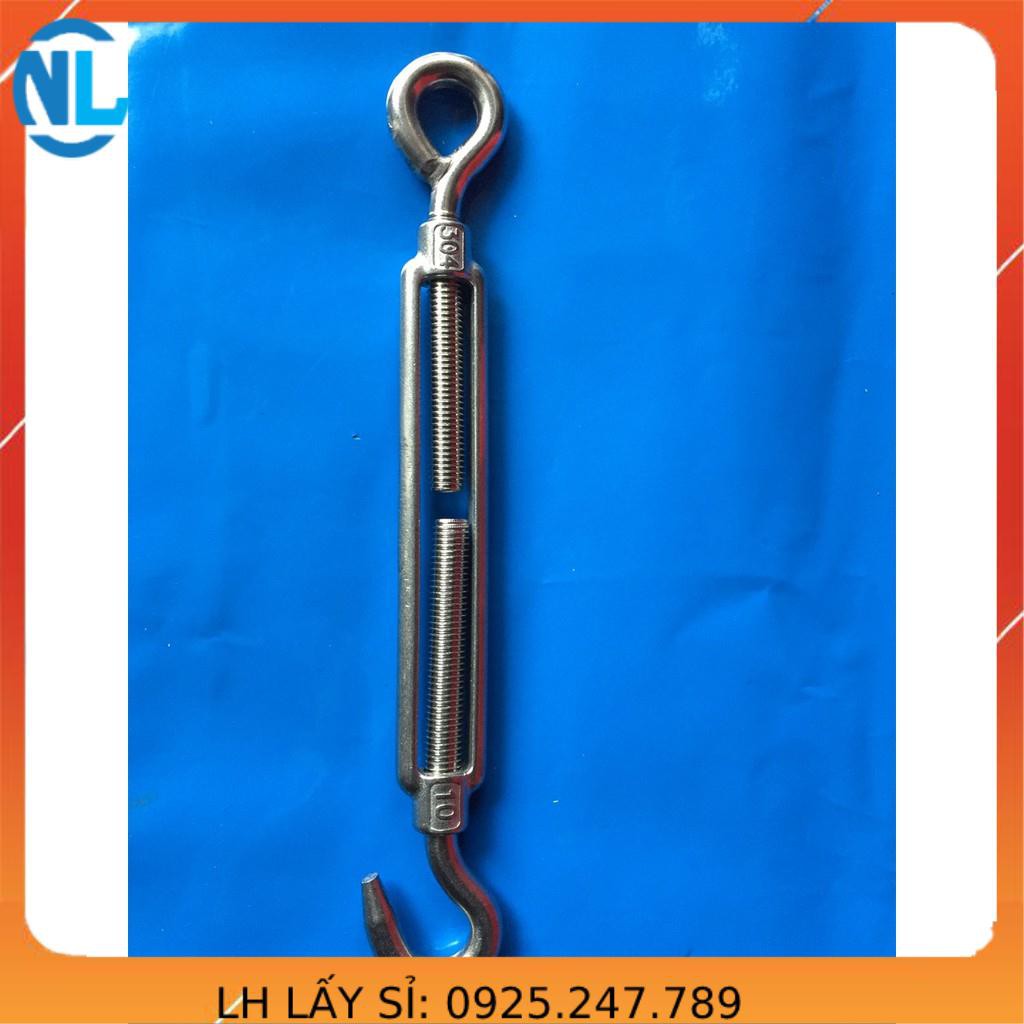 Tăng đơ 10 chuẩn inox 304 không han rỉ. tăng đơ inox phi 10 giá tốt cáp thép giá sỉ