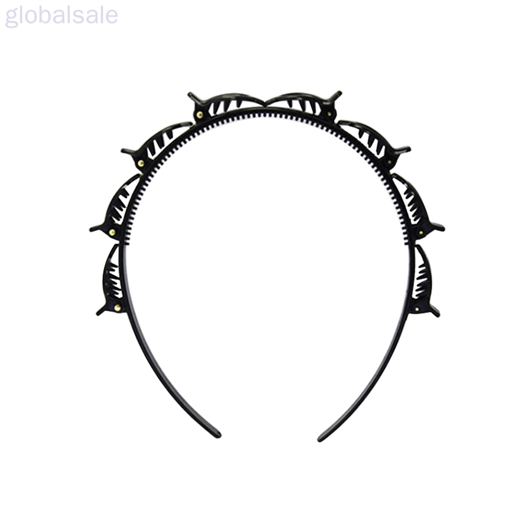 [Hàng mới về] Băng đô cài tóc kiêm kẹp tóc kép bản lớn chống trượt thời trang mới