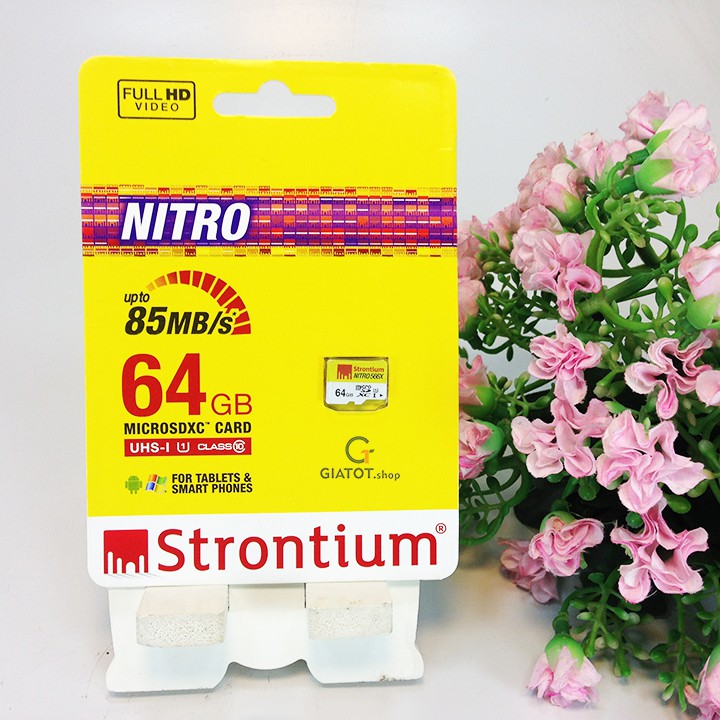 Thẻ nhớ microSD Strontium NITRO 64G class 10 chính hãng
