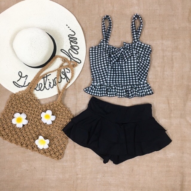 Áo ba lỗ caro (không kèm váy)