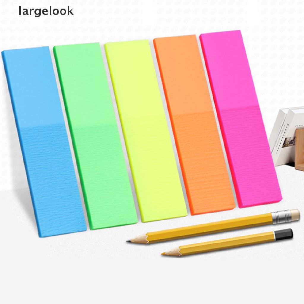 Bộ 100 Tờ Giấy Ghi Chú Tự Dính Màu Dạ Quang ♨Nóng Bỏng