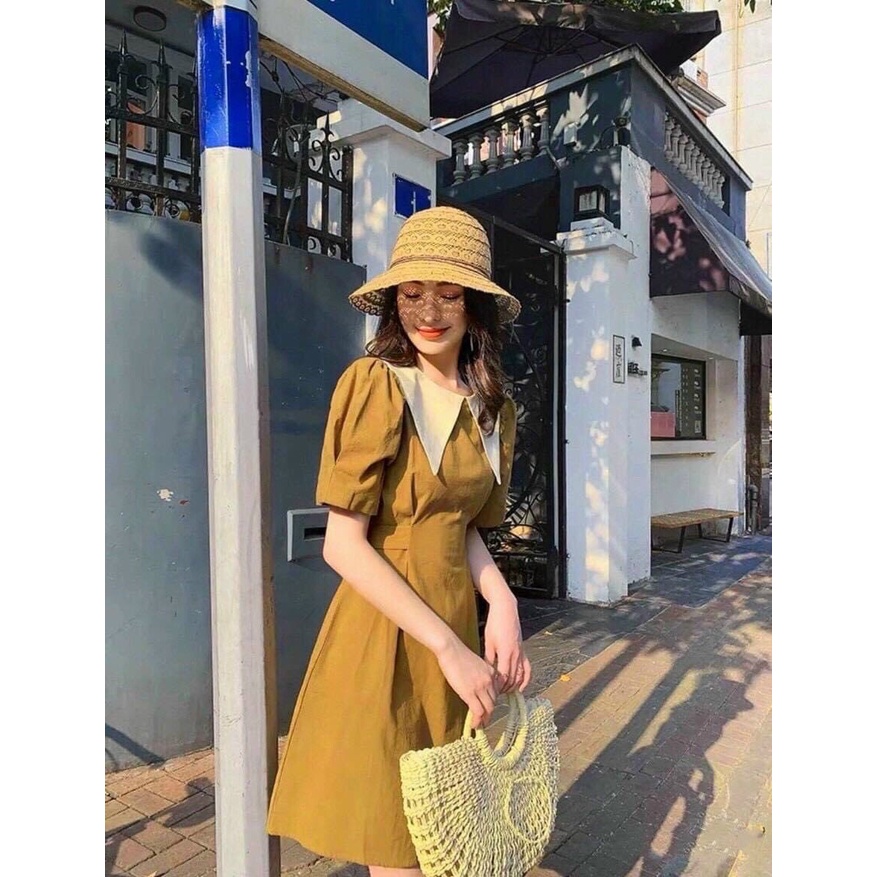 Đầm vàng phong các thời trang họa tiết cổ vạt màu nure siêu xinh cho các nàng đi tiệc đi dạo phố