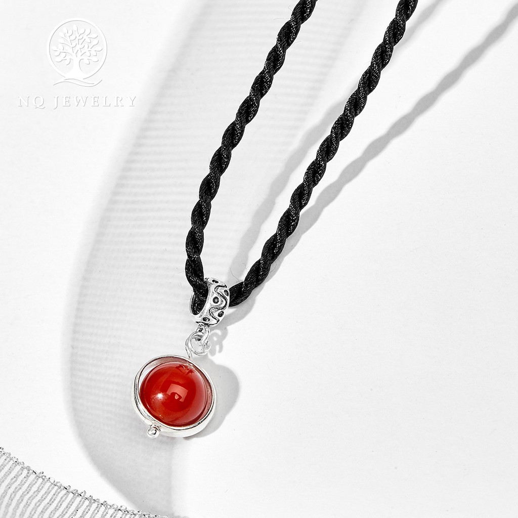 Mặt dây chuyền viền tròn bạc - NQ Jewelry