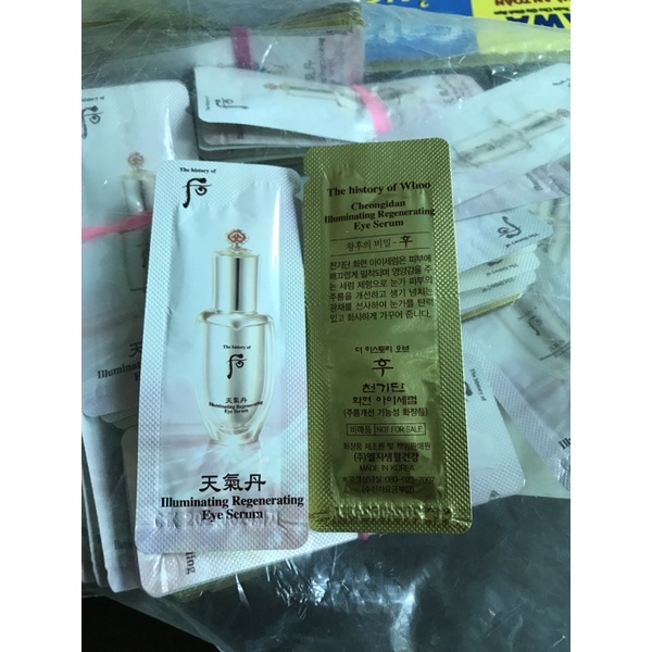 Tinh chất kem dưỡng mắt Whoo GIẢM NHĂN THÂM , BỌNG MẮT- ILLUMINATING REGENERATING EYE SERUM gói 1ml -Tado Cosmetis Store