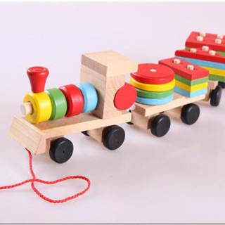 Bộ xếp gỗ tàu hỏa cho bé