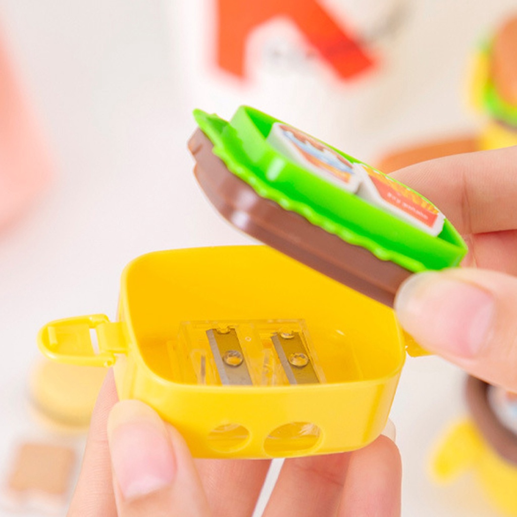 Gọt Bút Chì Hai Lỗ Hình Hamburger Sáng Tạo