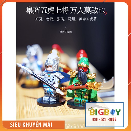 Lego minifigures tam quốc chí quan vũ, lưu bị, trương phi