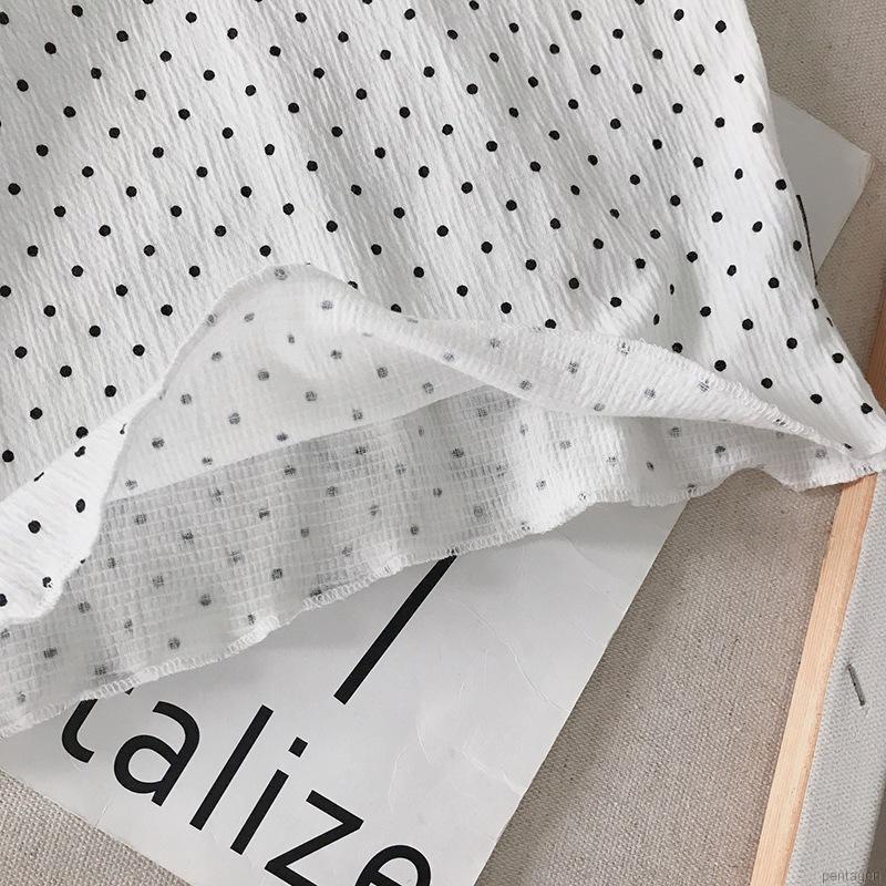 Áo Sơ Mi Tay Dài Phồng Họa Tiết Chấm Bi Nhiều Màu Sắc Dành Cho Bé Gái 1-7 Tuổi