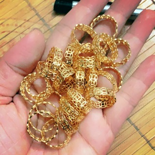 Combo 100 nhẫn kim tiền tài lộc kèm hộp