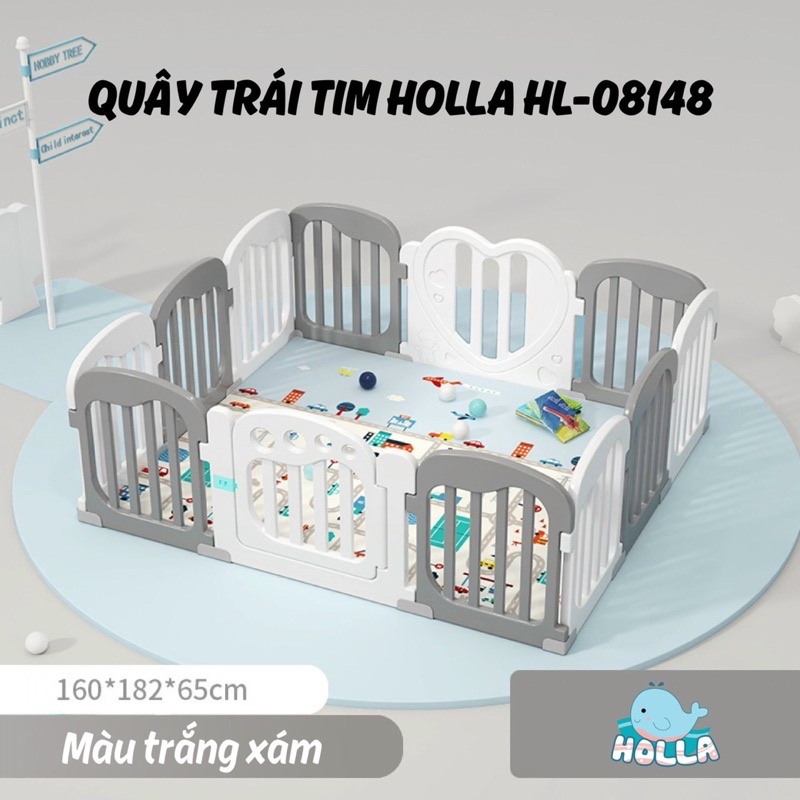 Quây cũi trái tim holla HL-08148 kích thước 160*182cm