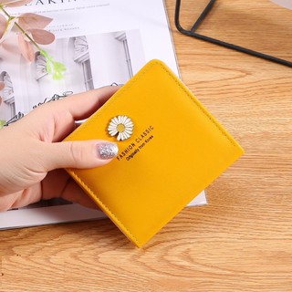 [5 MÀU] Ví ngắn nữ cầm tay mini da gấp 2 khóa nút hoa cúc 247V410 retro hàn quốc Balotuixach247